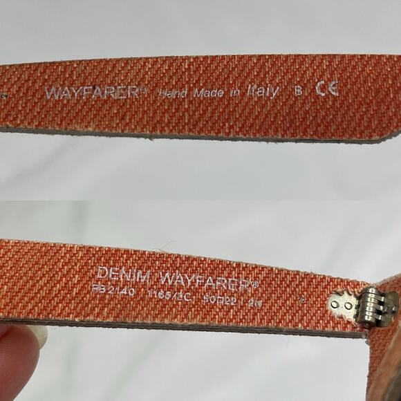 RayBan Original Wayfarer Denim Orange Sunglasses Handmade in Italy summer spring - Picture 10 of 10